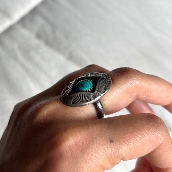Turquoise Silver Ring - Picture 3 of 4